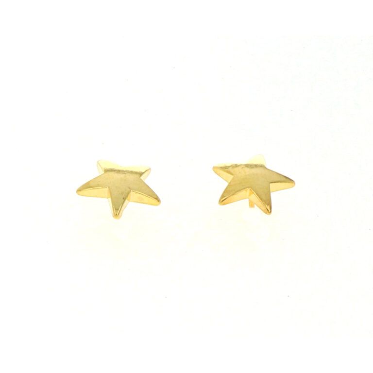 Boucles d'oreilles Acier Doré étoile 10mm 2