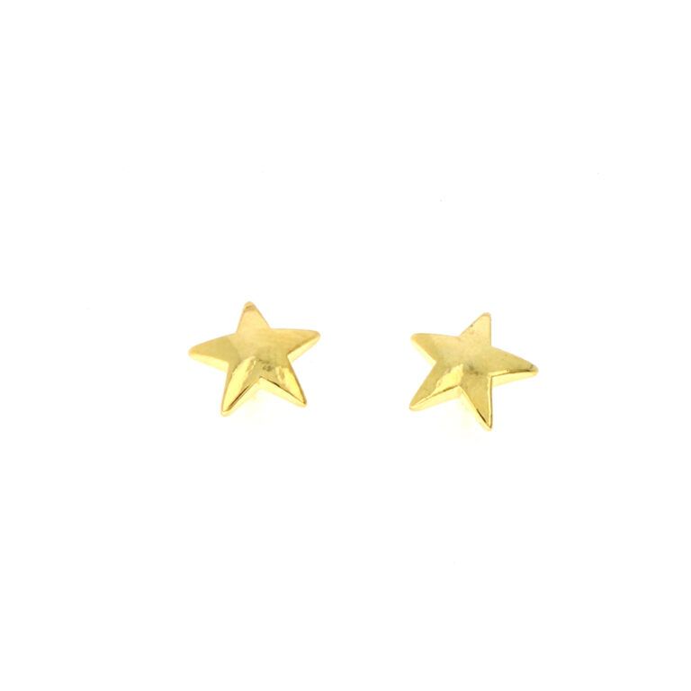 Boucles d'oreilles Acier Doré étoile 10mm