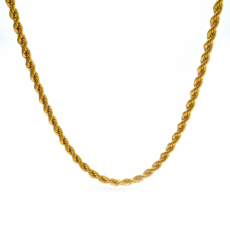 Collier maille corde 4MM 60CM-2