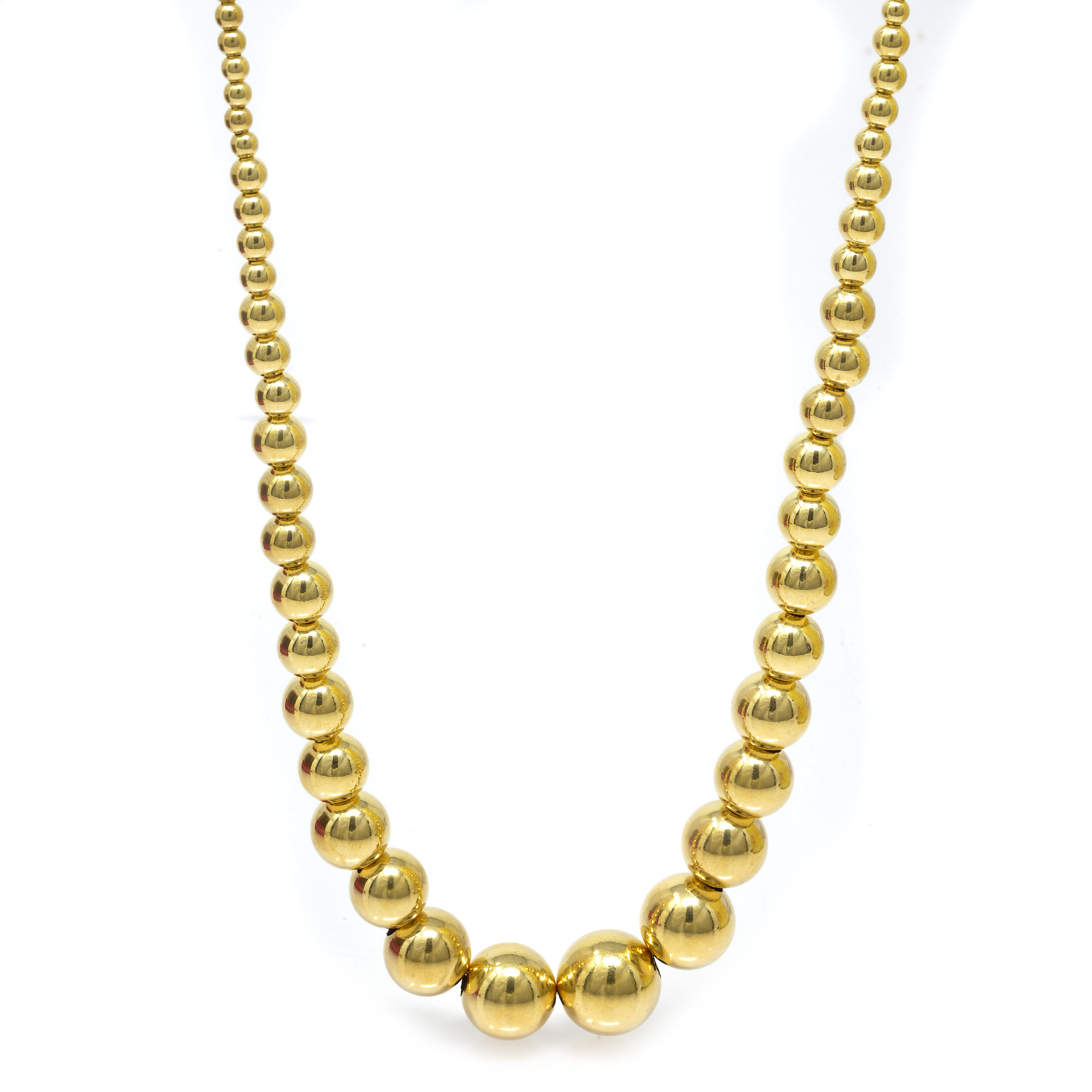Collier Or 18 Carats grain d'or chute 12mm 45cm