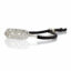 Bracelet acier cordon noir barette fleur zircon-2