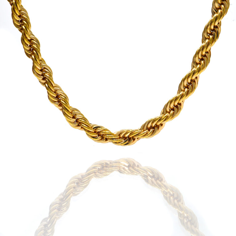 Collier maille corde60CM 6MM